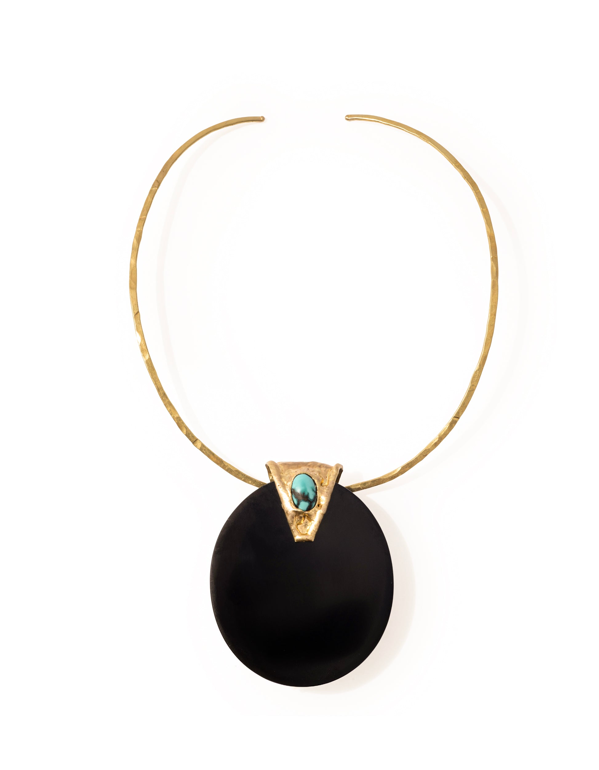 Collar Pulso - obsidiana negra frontal