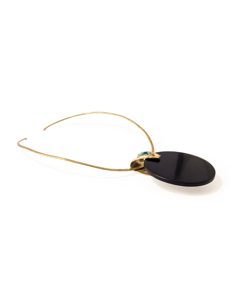 Collar Pulso - obsidiana negra lateral